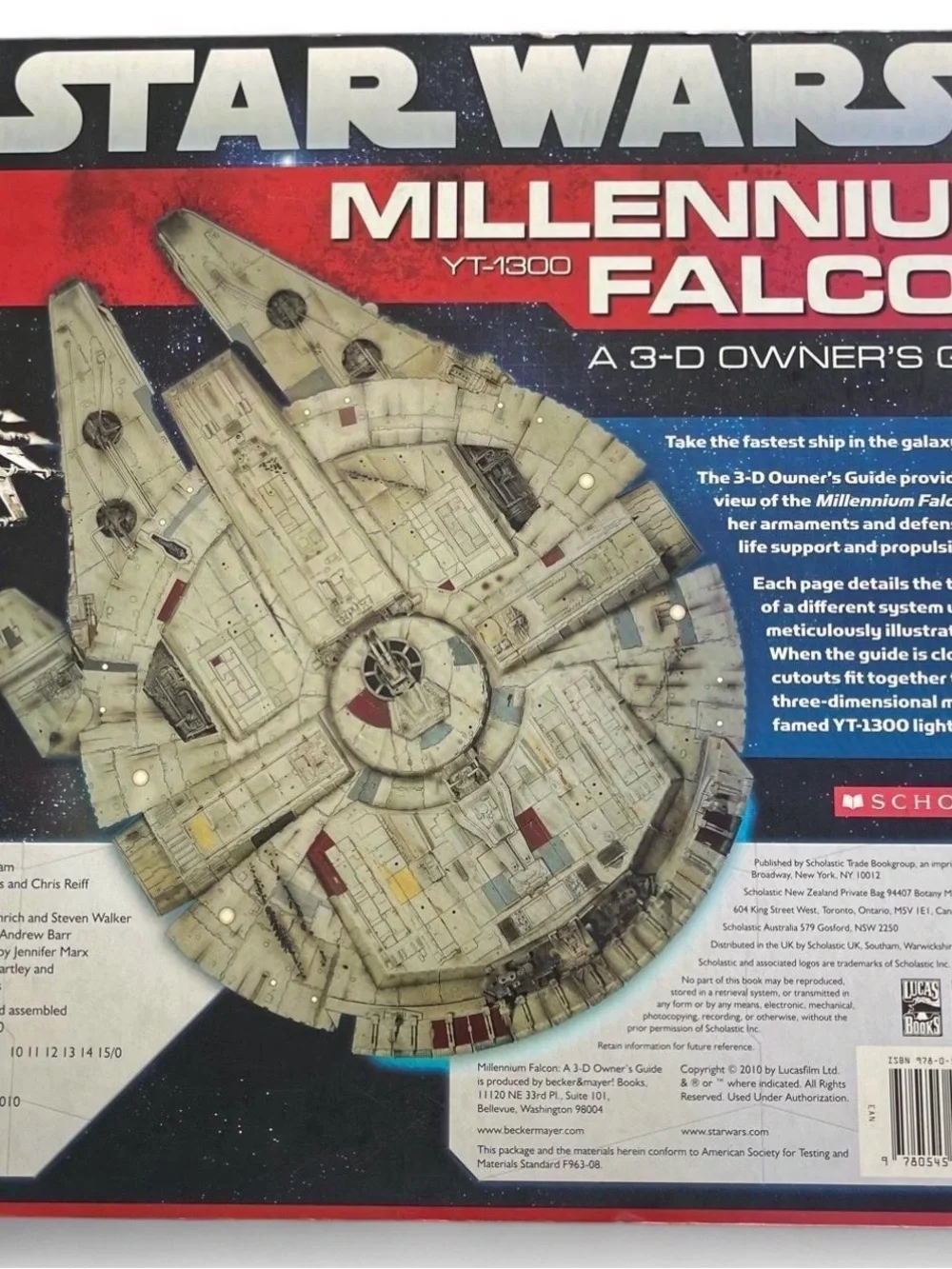 Star Wars Millennium Falcon YT-1300 3-D Owner’s Guide First Printing 2010